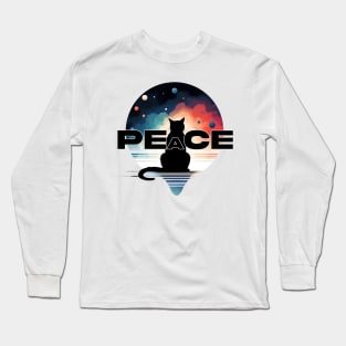 motivational and Peace: Cat Lover's Classic Design Long Sleeve T-Shirt